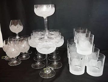 J.G. Durand - Drinkset (59) - Florence Satine - Kristal