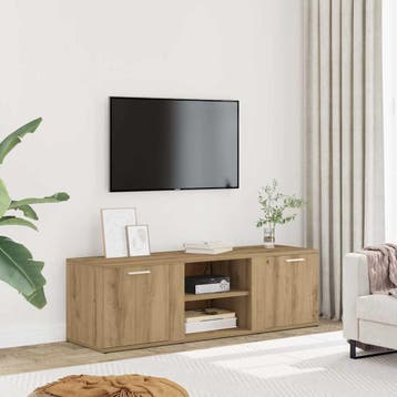 vidaXL Tv-meubel 120x34x37 cm bewerkt hout artisanaal, Verzenden