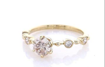 Zonder minimumprijs - Ring - 14 karaat Geel goud - 0.75ct.