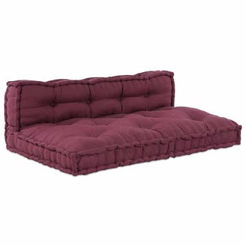 Pallet Sofa Kussens (2st) Bordeaux - Goedkope upgrade voo..., Verzenden, Zo goed als nieuw