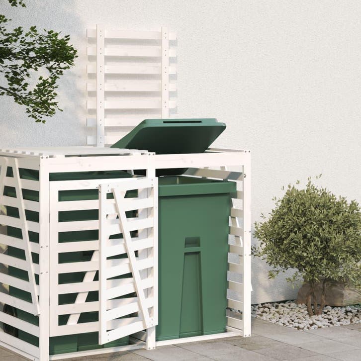 vidaXL Containerberging verlengstuk massief grenenhout wit, Bricolage & Construction, Conteneurs, Envoi