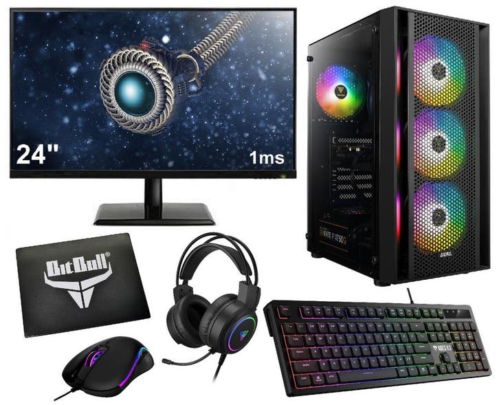 Complete Ryzen 5 Budget Game PC Setup Inclusief Gaming He..., Computers en Software, Desktop Pc's, Nieuw, Ophalen of Verzenden