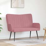 vidaXL Tweedelige Sofa Roze 115 x 61 x 87 cm Fluweel, Verzenden, Nieuw