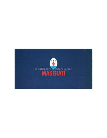 1974 MASERATI PORTFOLIO PROGRAMMA BROCHURE