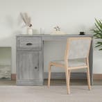 vidaXL Bureau met lade 115x50x75 cm bewerkt hout grijs, Verzenden