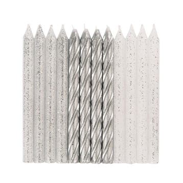 Kaarsen Zilveren Metallic 7cm 24st, Hobby en Vrije tijd, Verzenden, Nieuw