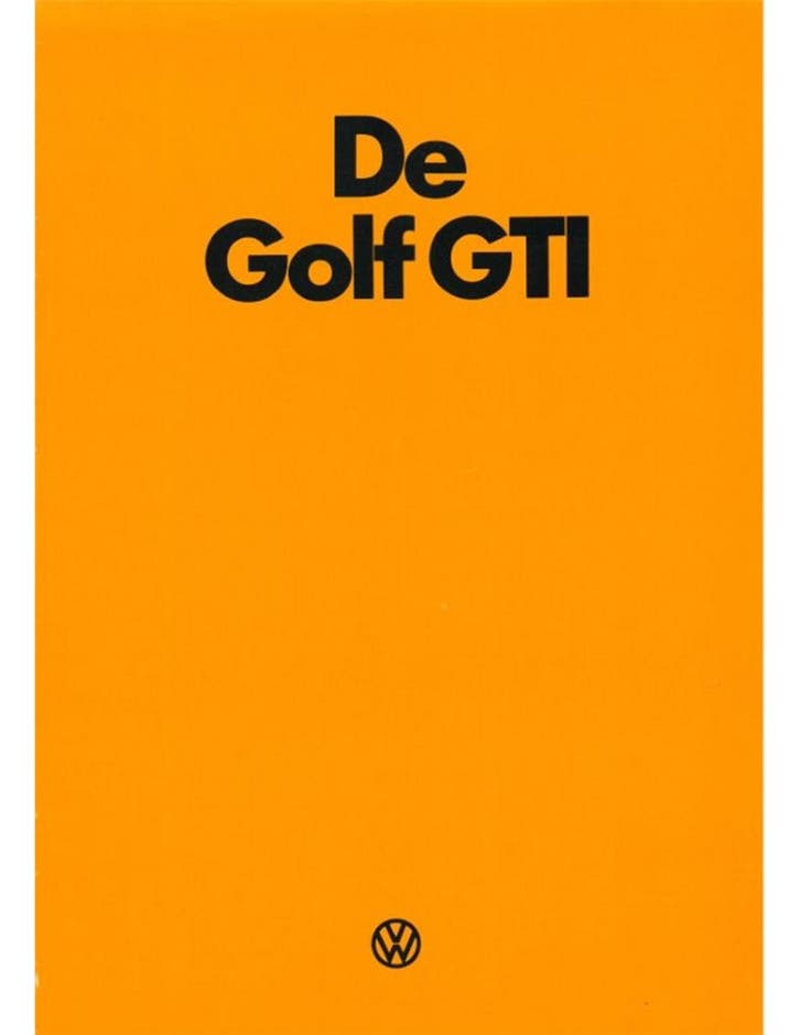 1976 VOLKSWAGEN GOLF GTI BROCHURE NEDERLANDS, Boeken, Auto's | Folders en Tijdschriften