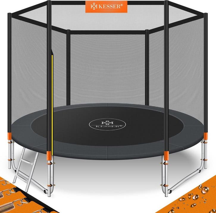 Trampoline - diameter 244 cm - met veiligheidsnet en ladder, Enfants & Bébés, Jouets | Extérieur | Trampolines, Envoi