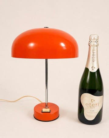 Lampe de table - Champignon - Chrome, Plastique, Métal