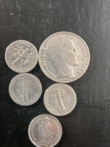 Wereld. Collection of silver coins 1933 (Zonder