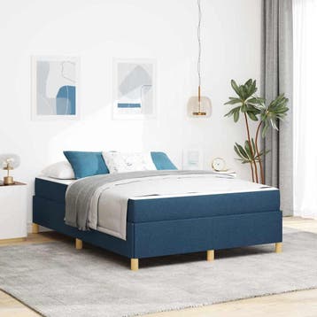 vidaXL Bedframe Blauw 140 x 200 cm Stof, Verzenden, Nieuw