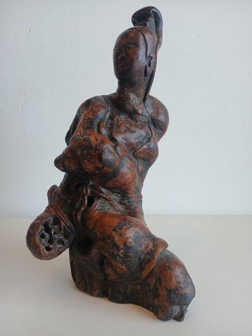 Figuur - Carved Root Samurai - Hout - Azië
