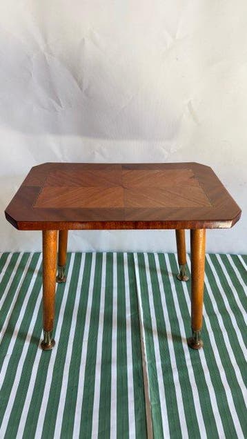 Bijzettafel - Satijnhout, Hout, Messing - Bijzettafel -