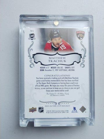 2023/24 Upper Deck The Cup Matthew Tkachuk 1/3 Carte, Collections