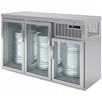 Vatenkoeler | RVS | 3x 50L (KEG) | +5°C/+8°C | Geforceerd |, Verzenden