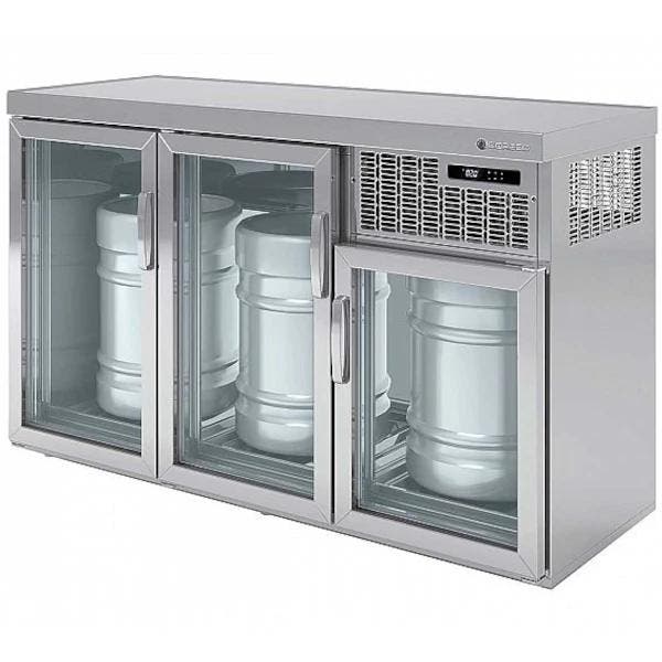 Vatenkoeler | RVS | 3x 50L (KEG) | +5°C/+8°C | Geforceerd |, Articles professionnels, Horeca | Équipement de cuisine, Envoi