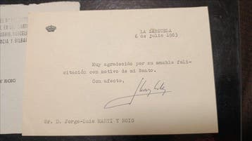 Juan Carlos I - Juan Carlos I postal firmada - 1963