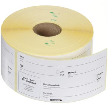 Houdbaarheidstickers | 500 Stuks | 100x50mm HENDI, Verzenden