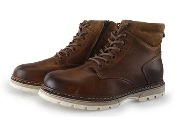 Nelson Veterboots in maat 42 Cognac, Kleding | Heren, Schoenen, Overige kleuren, Verzenden, Boots, Zo goed als nieuw
