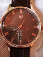 DuFa - Swiss GMT - Weimar Bauhaus - Made in Germany - Gold -, Bijoux, Sacs & Beauté