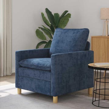 vidaXL bank / zetel Blauw 76 x 81 x 87,5 cm Polyester, Verzenden