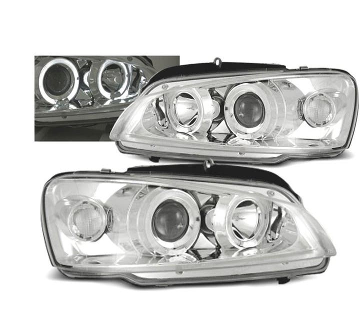 PHARE ANGEL EYES PEUGEOT 106 96-02 FOND CHROMÉ, Autos : Pièces & Accessoires, Éclairage, Envoi