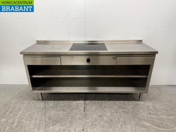 Table de travail en acier inoxydable avec plaque à induction, Verzenden