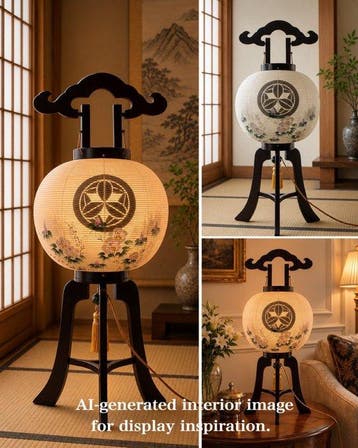 Traditional - Vintage Japanese Ouchi Andon Floor Lantern –