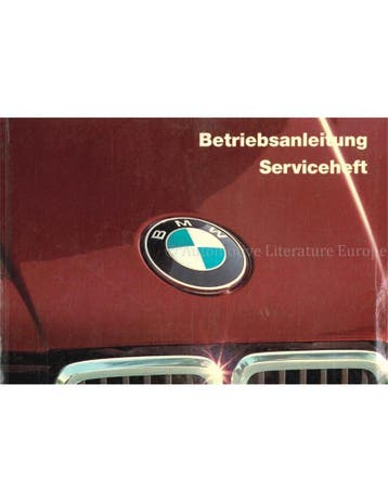 1985 BMW 3 SERIE INSTRUCTIEBOEKJE DUITS