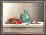 Willie Manders (1944) - Vaas, schaal en appels, Antiek en Kunst