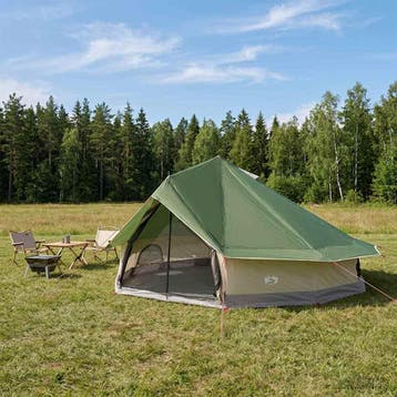 vidaXL Tipi Tent 20-persoons Groen Polyester en Staal, Verzenden