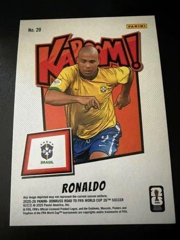 2026 Panini Donruss FIFA Ronaldo Nazário #20 - KABOOM Jumbo, Verzamelen, Nieuw