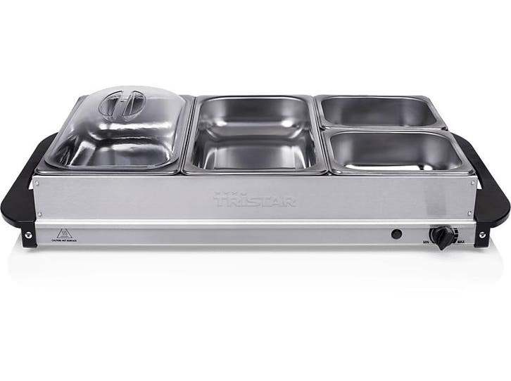 Tristar -  Buffet Warmhoudplaat  - Zilver, Elektronische apparatuur, Kookplaten, Nieuw, Verzenden