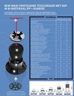 Eterno New Maxi tegeldrager met vaste kop., Tuin en Terras, Nieuw