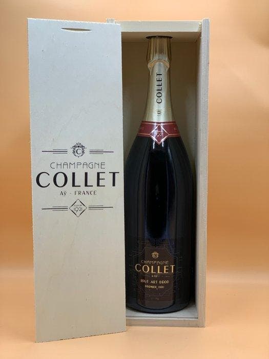 Collet, Art Déco - Champagne 1er Cru, Brut - 1 Dubbele, Collections, Vins