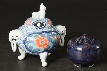 Wierookbrander - Incense Burners (Pair), Imari by Shozan