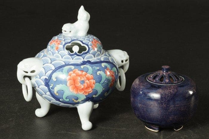 Wierookbrander - Incense Burners (Pair), Imari by Shozan, Antiek en Kunst, Antiek | Overige Antiek