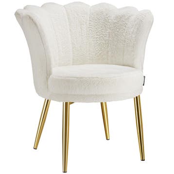 tectake Fauteuil Stella, dikke vulling, 67x64x76cm - Imitati, Verzenden, Nieuw