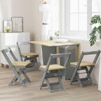 vidaXL Eetkamerstoelen 4 st Corona inklapbaar massief, Huis en Inrichting, Verzenden, Nieuw