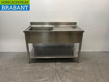 RVS Spoeltafel Spoelbak 140 x 70 x 91 cm Horeca, Ophalen of Verzenden, Nieuw in verpakking