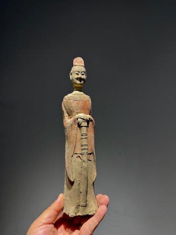 Oud Chinees, Tang-dynastie Beschilderd terracotta-figuur van