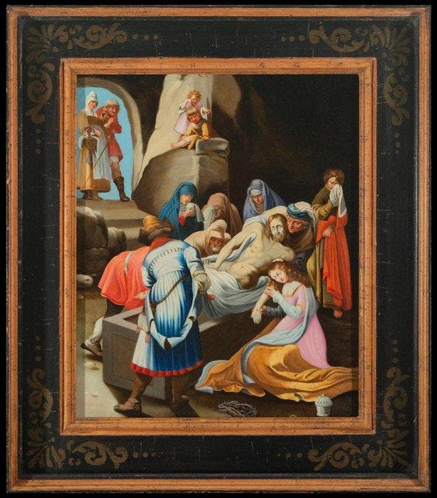 Italian school, early 17th century - The entombment of, Antiquités & Art, Art | Peinture | Classique
