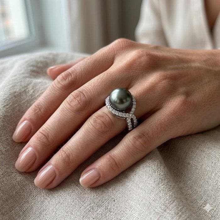 Ring - 18 karaat Witgoud - 0.90ct. tw. Diamant (Natuurlijk), Bijoux, Sacs & Beauté, Bagues
