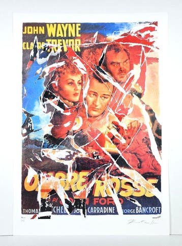 Mimmo Rotella (1918-2006) - Ombre Rosse