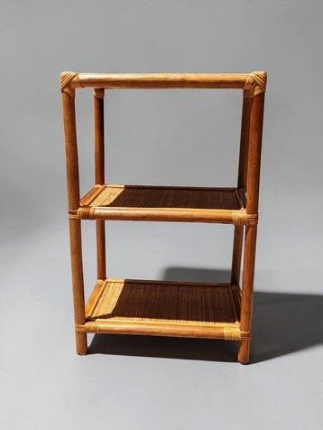 Étagère - Bamboe, Rattan - Riviera-stijl jaren 70