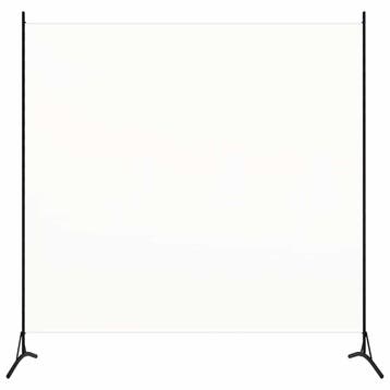 vidaXL Kamerscherm met 1 paneel 175x180 cm stof wit, Verzenden