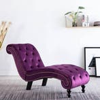 vidaXL Chaise longue fluweel paars, Huis en Inrichting, Verzenden, Nieuw