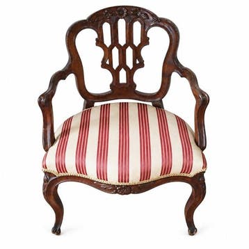 Fauteuil (2) - Hout, Textiel