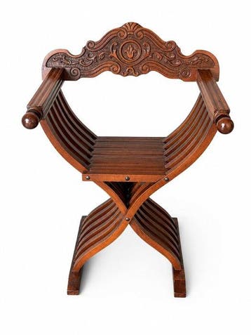 Fauteuil - Hout - Savonarola-stoel