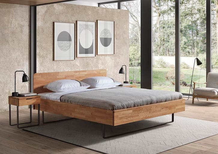 Van Os Lucas Houten Bed - 200 x 220, Huis en Inrichting, Slaapkamer | Bedden